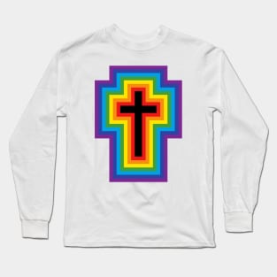 Rainbow Cross Long Sleeve T-Shirt